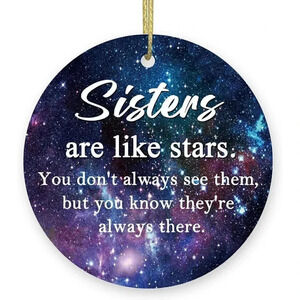 3" Sister Gifts from Brother  Ceramic Christmas Decorations